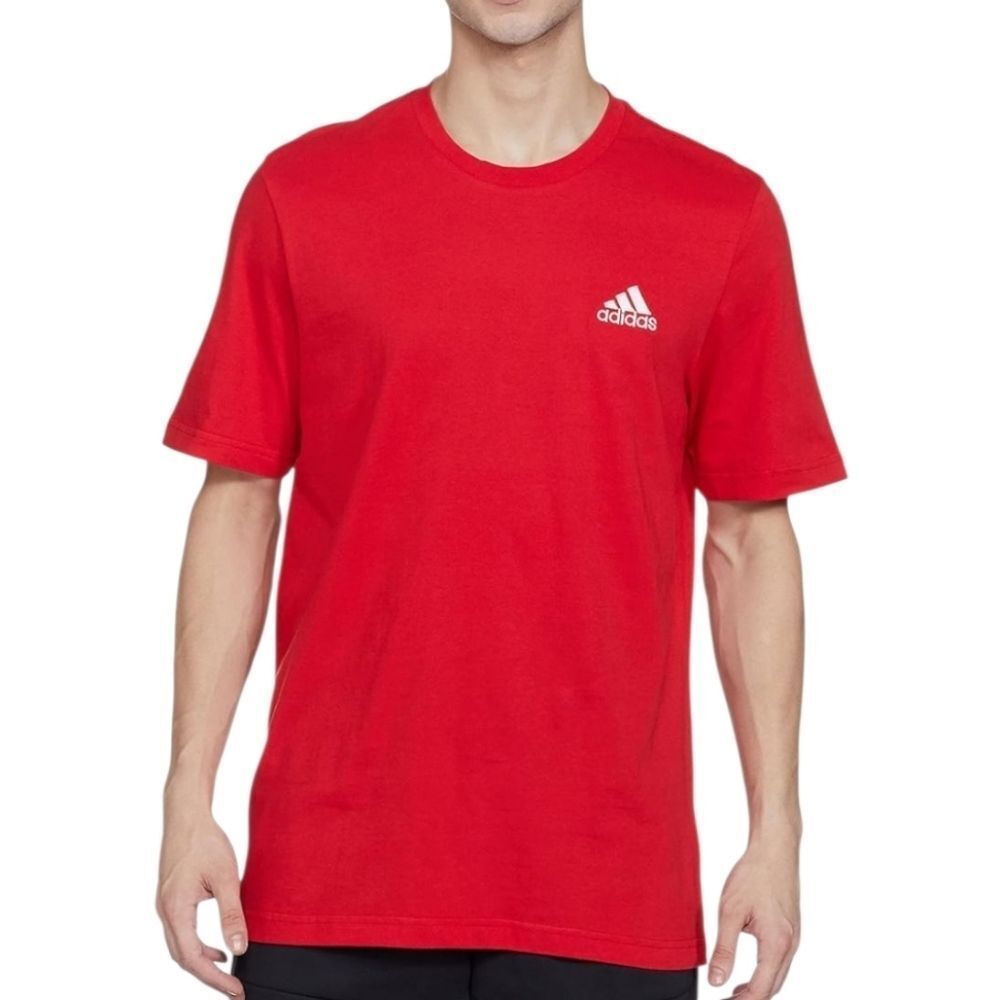 Adidas Big Boys Classic Jersey T-Shirts Red Short Sleeve Crew Neck 14-16 Size L